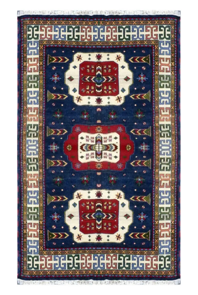 One Of The Kind Indian Hand-Knotted Rug 10' X 6'8"